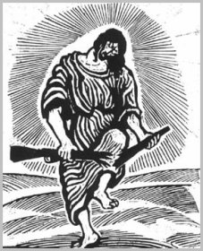 Jesus zerbricht ein Gewehr